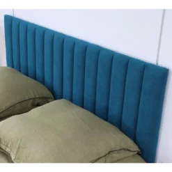 Homifab Têtes De Lit Tête De Lit Matelassé En Velours Bleu 140 Cm -SURMATELAS Soldes tete de lit matelasse en velours bleu 140 cm 2