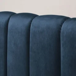 Maisons Du Monde Têtes De Lit Tête De Lit Matelassée 160 En Velours Bleu -SURMATELAS Soldes tete de lit matelassee 160 en velours bleu 1000 6 34 218031 2