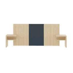 TEMAHOME Têtes De Lit Tête De Lit Placage Blanc Et Chêne Clair -SURMATELAS Soldes tete de lit placage gris anthracite et chene clair 6