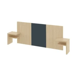 TEMAHOME Têtes De Lit Tête De Lit Placage Gris Anthracite Et Chêne Clair -SURMATELAS Soldes tete de lit placage gris anthracite et chene clair 9