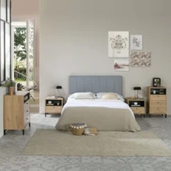 HOMN Têtes De Lit Tête De Lit Tapissée 140x60 Cm Couleur Gris, 8 Cm D'épaisseur -SURMATELAS Soldes tete de lit tapissee 140x60 cm couleur gris 8 cm d epaisseur 7