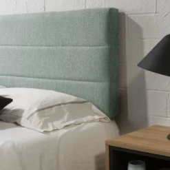 HOMN Têtes De Lit Tête De Lit Tapissée 140x60 Cm Couleur Verte, 8 Cm D'épaisseur -SURMATELAS Soldes tete de lit tapissee 140x60 cm couleur verte 8 cm d epaisseur 2