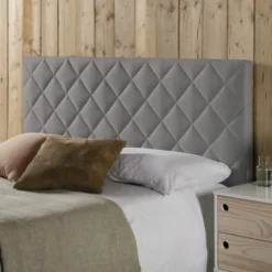 HOMN Têtes De Lit Tête De Lit Tapissée 140x60 Cm En Couleur Gris -SURMATELAS Soldes tete de lit tapissee 140x60 cm en couleur gris 1