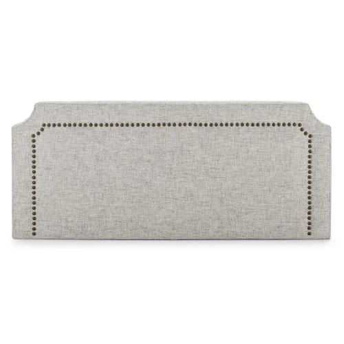 HOMN Têtes De Lit Tête De Lit Tapissée 160x60 Cm Gris, Clous En Marron 6 HOMN Têtes De Lit Tête De Lit Tapissée 160x60 Cm Gris, Clous En Marron – Image 4