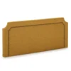 HOMN Têtes De Lit Tête De Lit Tapissée 160x60 Cm Moutarde, Clous En Marron -SURMATELAS Soldes tete de lit tapissee 160x60 cm moutarde clous en marron 2