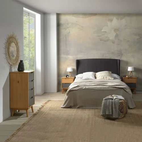 HOMN Têtes De Lit Tête De Lit Tapissée Oreiller 140x60 Cm Couleur Gris Foncé 4 HOMN Têtes De Lit Tête De Lit Tapissée Oreiller 140x60 Cm Couleur Gris Foncé – Image 2